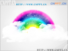 精美的彩虹PPT背景图片素材